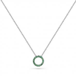 Колье из белого золота Мастер Бриллиант с изумрудом 05M6-260490-01-01 фото