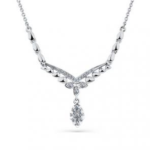 Колье из белого золота Мастер Бриллиант с бриллиантом 05M6-260507-00-00 фото