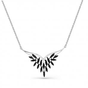 Колье из белого золота Мастер Бриллиант с чёрным бриллиантом 05M6-260508-00-48 фото