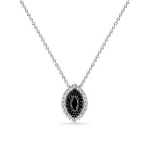 Колье из белого золота Мастер Бриллиант с бриллиантом и чёрным бриллиантом 05M6-260569-02-55 фото