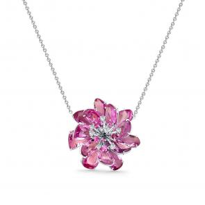 Колье из белого золота Мастер Бриллиант с бриллиантом, рубином и сапфиром 05M6-260648-00-45 фото