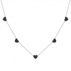 Колье из белого золота Мастер Бриллиант с чёрным бриллиантом 05M6-260665-00-48 фото