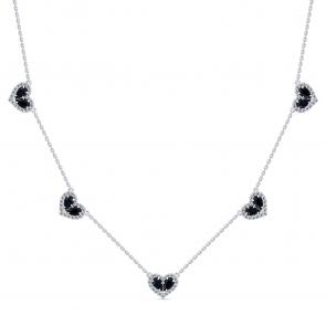 Колье из белого золота Мастер Бриллиант с бриллиантом и сапфиром 05M6-260707-00-02 фото