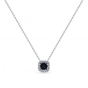 Колье из белого золота Мастер Бриллиант с бриллиантом и сапфиром 05M6-260771-00-02 фото