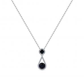 Колье из белого золота Мастер Бриллиант с бриллиантом и сапфиром 05M6-260840-00-02 фото