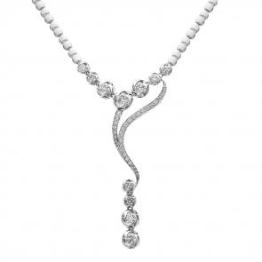 Колье из белого золота Мастер Бриллиант с бриллиантом 05M6-268 фото