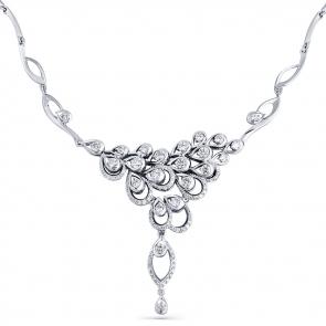 Колье из белого золота Мастер Бриллиант с бриллиантом 05M6-276 фото