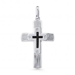 Подвеска из белого золота Мастер Бриллиант с чёрным бриллиантом 05M8-280364-00-48 фото