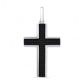 Подвеска из белого золота Мастер Бриллиант с чёрным бриллиантом 05M8-280398-00-48 фото