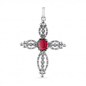 Подвеска из белого золота Мастер Бриллиант с бриллиантом и турмалином 05M8-280422-00-60 фото