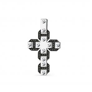 Подвеска из белого золота Мастер Бриллиант с чёрным бриллиантом 05M8-280438-00-48 фото