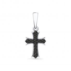 Подвеска из белого золота Мастер Бриллиант с чёрным бриллиантом 05M8-280445-00-48 фото