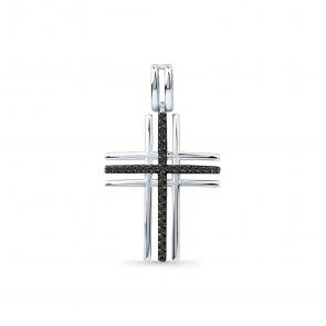 Подвеска из белого золота Мастер Бриллиант с чёрным бриллиантом 05M8-280458-00-48 фото