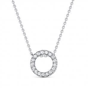 Серебряное колье АЛЬКОР с фианитом 06-1437/00КЦ-00 фото