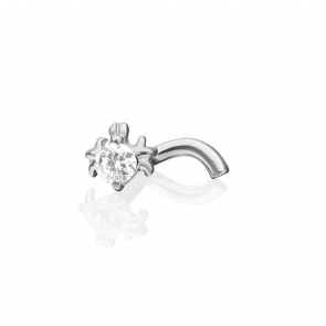 Пирсинг в нос из белого золота Platina с фианитом 06-1667-00-401-1120-03 фото