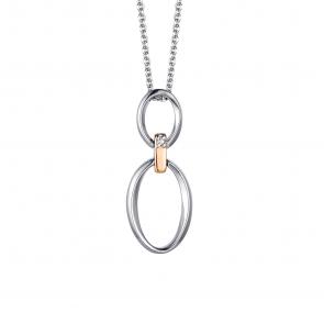 Серебряное колье Алькор с золотой накладкой и бриллиантом 06-1671/000Б-00 фото