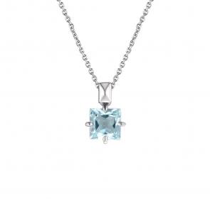 Серебряное колье АЛЬКОР с топазом 06-2093/00ТБ-00 фото