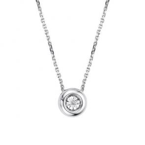 Серебряное колье АЛЬКОР с бриллиантом 06-2203/000Б-00 фото