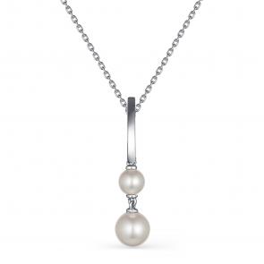 Серебряное колье АЛЬКОР с жемчугом 06-3069/0ЖСВ-00 фото