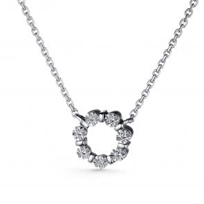Серебряное колье АЛЬКОР с бриллиантом 06-3128/000Б-00 фото