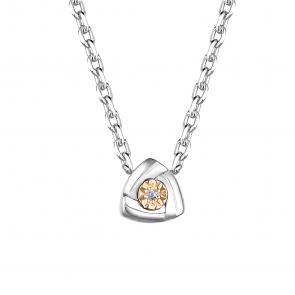 Серебряное колье АЛЬКОР с бриллиантом 06-3530/000Б-00 фото