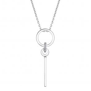 Серебряное колье АЛЬКОР с фианитом 06-3958/00КЦ-00 фото