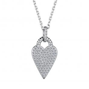 Серебряное колье АЛЬКОР с фианитом 06-3960/00КЦ-00 фото