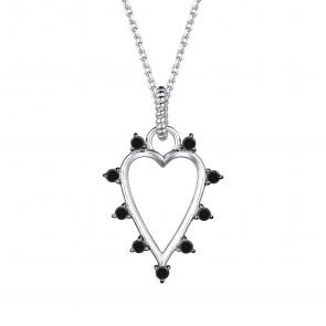 Серебряное колье АЛЬКОР с фианитом 06-3966/0КЦ1-17 фото