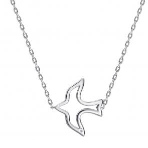 Серебряное колье АЛЬКОР с бриллиантом 06-4331/000Б-00 фото