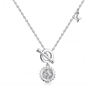 Серебряное колье АЛЬКОР с фианитом 06-4629/00КЦ-00 фото
