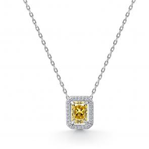 Серебряное колье АЛЬКОР с бриллианитом и фианитом 06-4769/0БТ6-00 фото
