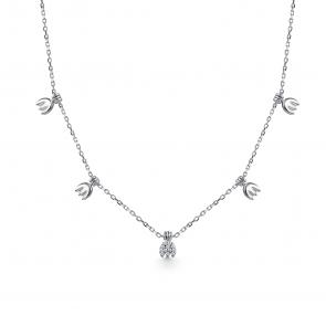 Серебряное колье АЛЬКОР с фианитом 06-4945/00КЦ-00 фото