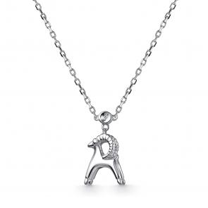 Серебряное колье АЛЬКОР с фианитом 06-4957/00КЦ-00 фото