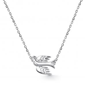 Серебряное колье АЛЬКОР с фианитом 06-4958/00КЦ-00 фото