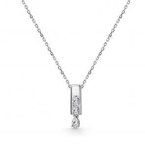 Серебряное колье АЛЬКОР с фианитом 06-5095/00КЦ-00 фото