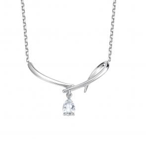 Серебряное колье АЛЬКОР с горным хрусталём 06-5789/00ГХ-00 фото