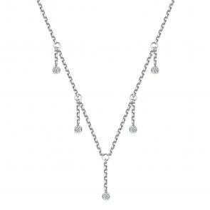 Серебряное колье АЛЬКОР с фианитом 06-5965/00СВ-00 фото