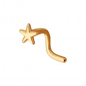 Золотой пирсинг в нос SOKOLOV 060052 фото