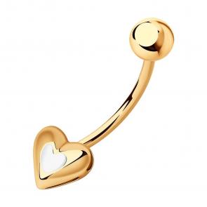 Золотой пирсинг в пупок SOKOLOV 060208 фото