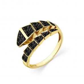 Кольцо Символ года Змея из лимонного золота Мастер Бриллиант с фианитом 06M001-0711-0005-022 фото