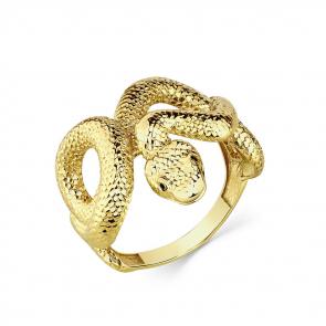 Кольцо Символ года Змея из лимонного золота Мастер Бриллиант с фианитом 06M001-0728-0005-020 фото
