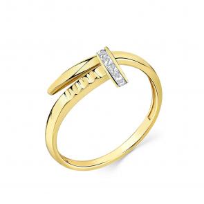 Кольцо из лимонного золота Мастер Бриллиант с фианитом 06M001-0769-0001-021 фото