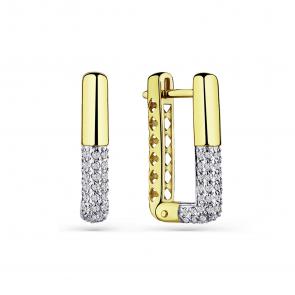 Серьги из лимонного золота Мастер Бриллиант с фианитом 06M002-0605-0001-021 фото