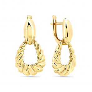 Серьги из лимонного золота Мастер Бриллиант 06M002-0918-0000-020 фото