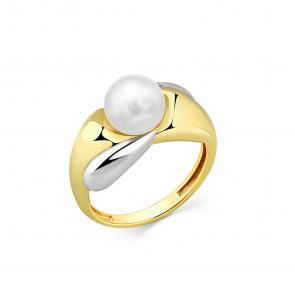 Кольцо из лимонного золота Мастер Бриллиант с жемчугом 06M01-3-434-0500-021 фото