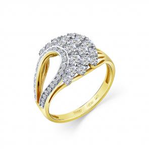 Кольцо из лимонного золота Мастер Бриллиант с бриллиантом 06M1-106-377/1 фото