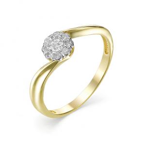 Кольцо из лимонного золота Мастер Бриллиант с бриллиантом 06M1-106-644 фото
