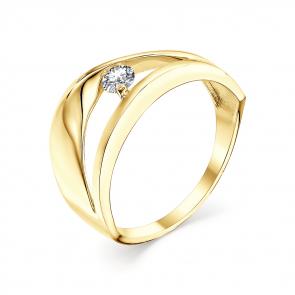 Кольцо из лимонного золота Мастер Бриллиант с бриллиантом 06M1-106-856 фото