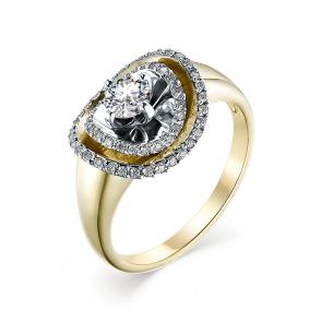 Кольцо из лимонного золота Мастер Бриллиант с бриллиантом 06M1-106-963 фото