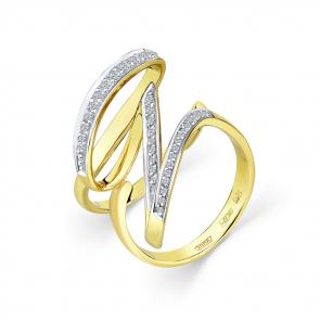 Кольцо из лимонного золота Мастер Бриллиант с бриллиантом 06M1-107-037 фото